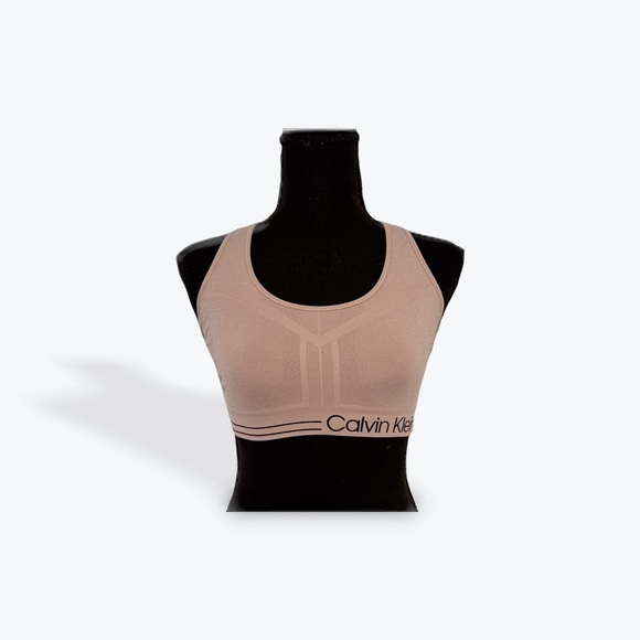 Calvin Klein Dusty Pink Racerback Sports Bra Size XS - Picture 1 of 4